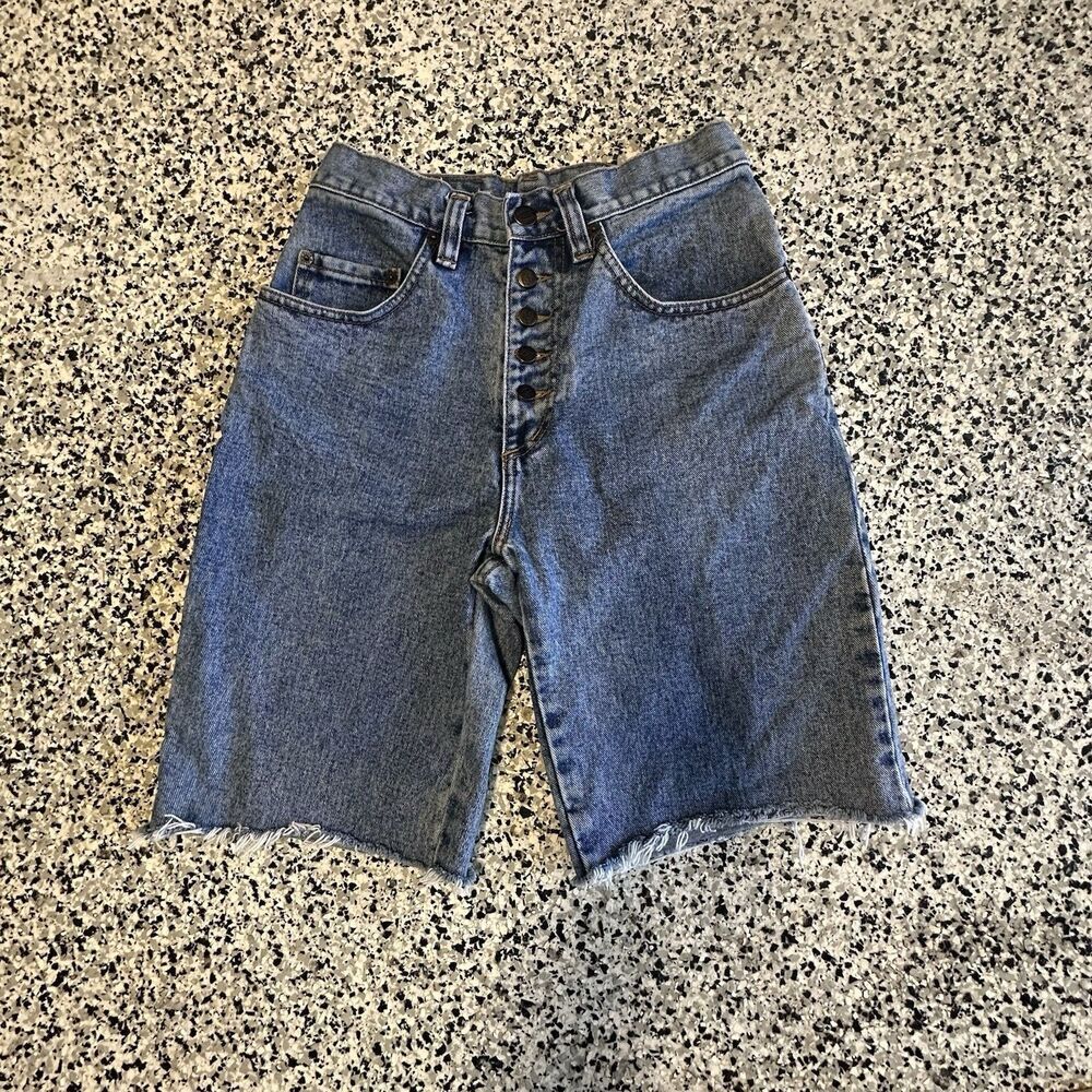 Vintage Pepe Candy Jean Shorts Womens 7/8Cut Off Button Fly Original Denim